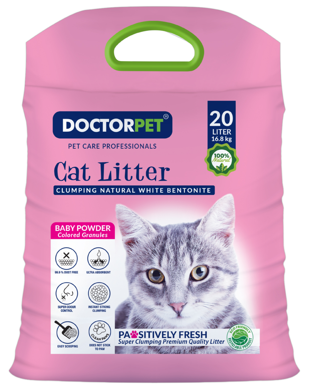 Doctor Pet Cat Litter - Baby Powder - 20L