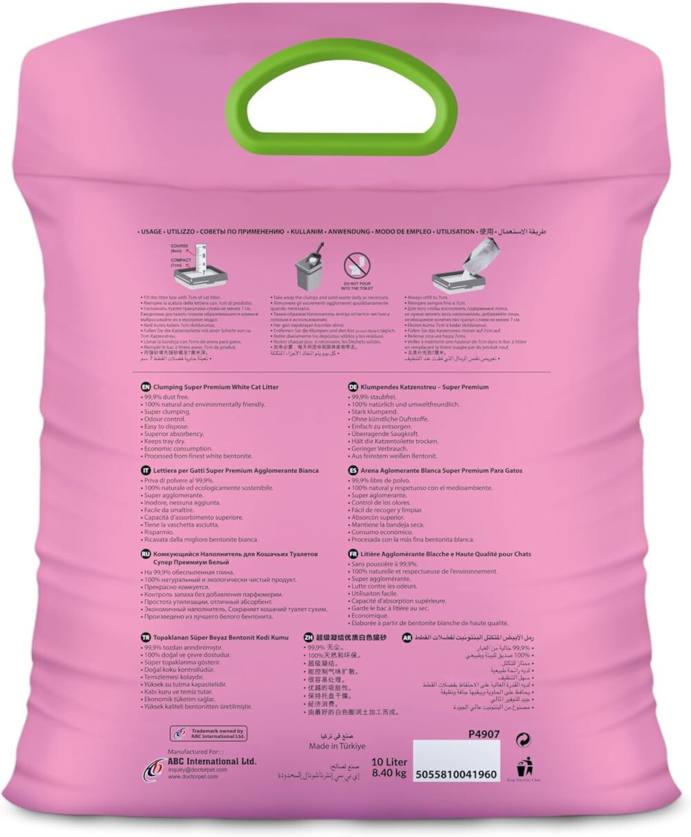 Doctor Pet Cat Litter - Baby Powder - 10L - Image 6