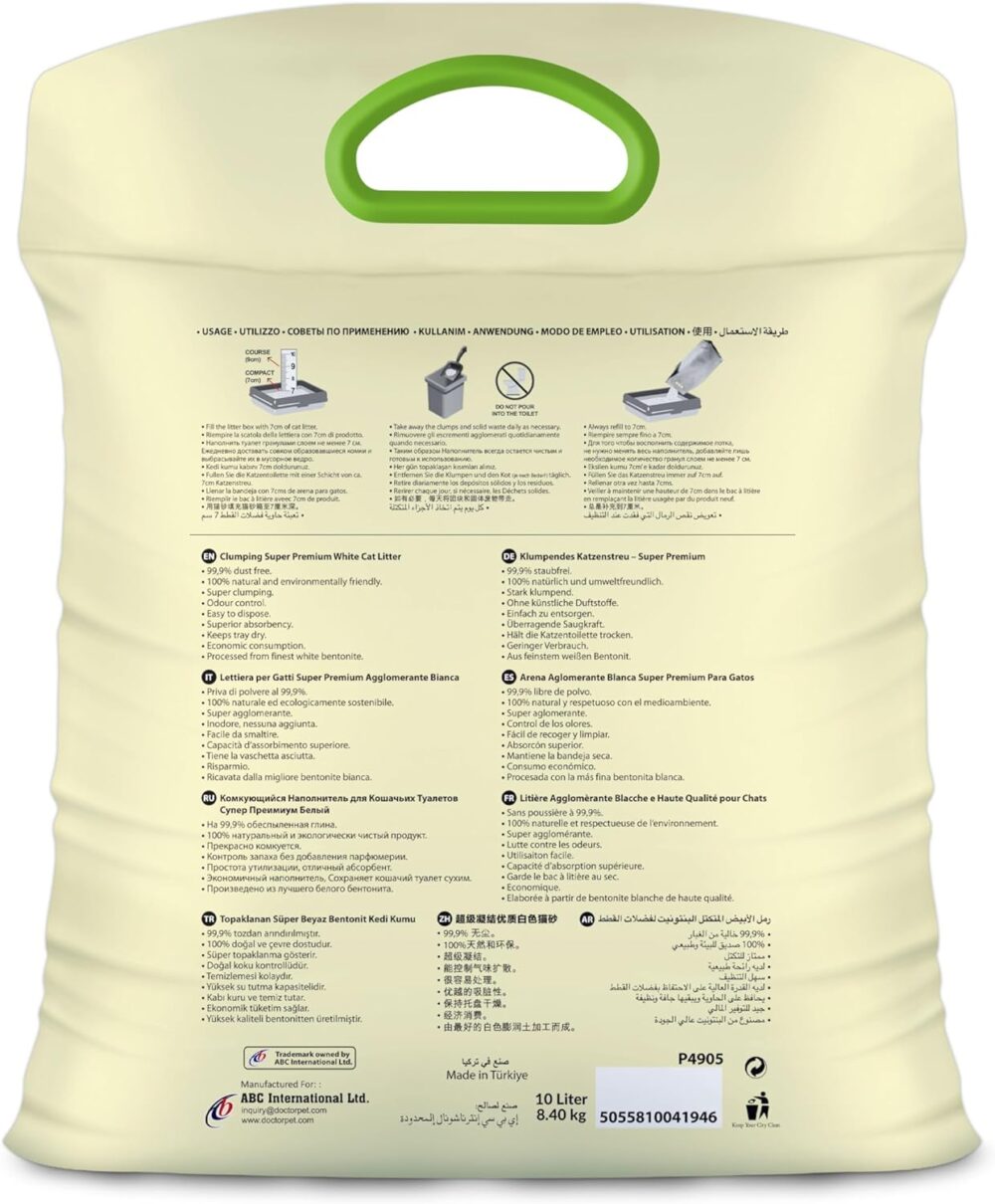 Doctor Pet Cat Litter - Unscented - 10L - Image 2