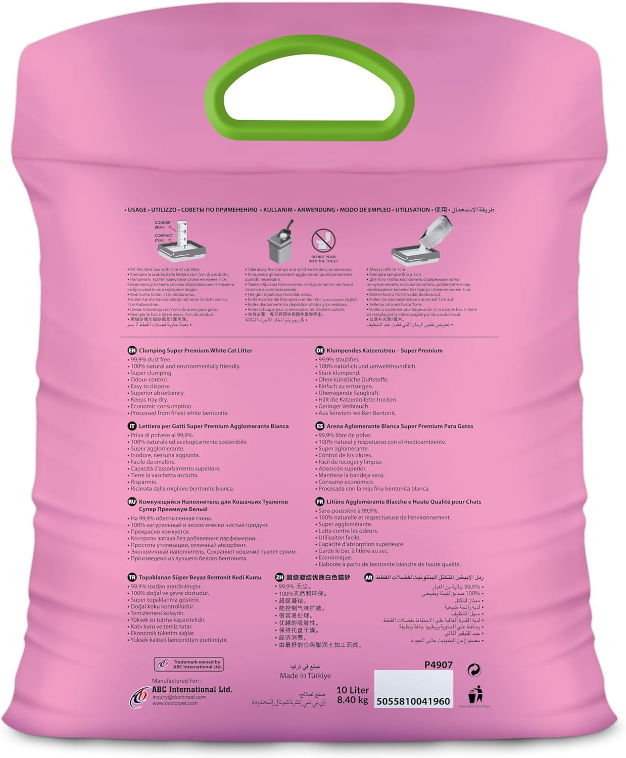 Doctor Pet Cat Litter - Baby Powder - 10L - Image 6