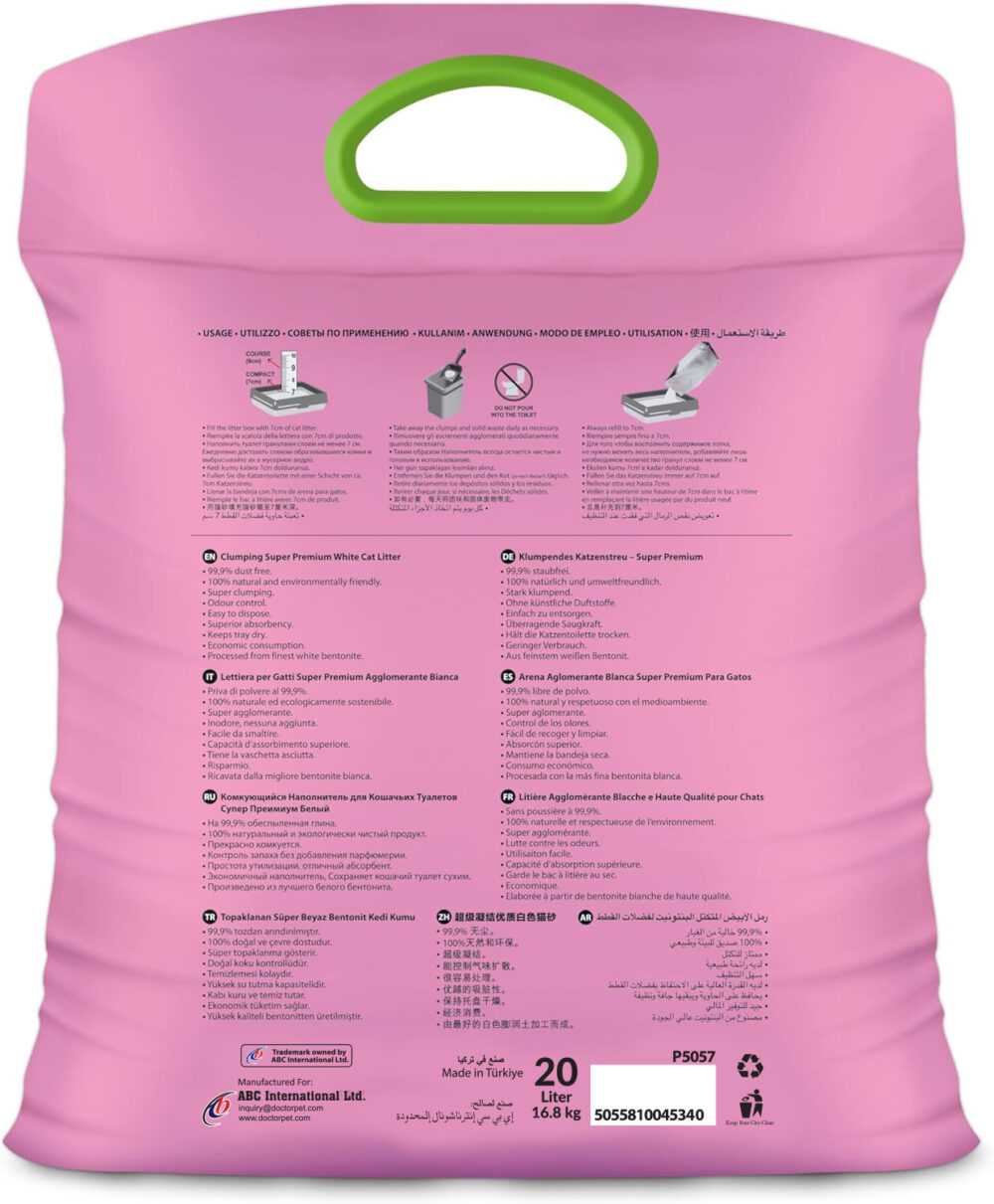 Doctor Pet Cat Litter - Baby Powder - 20L - Image 2
