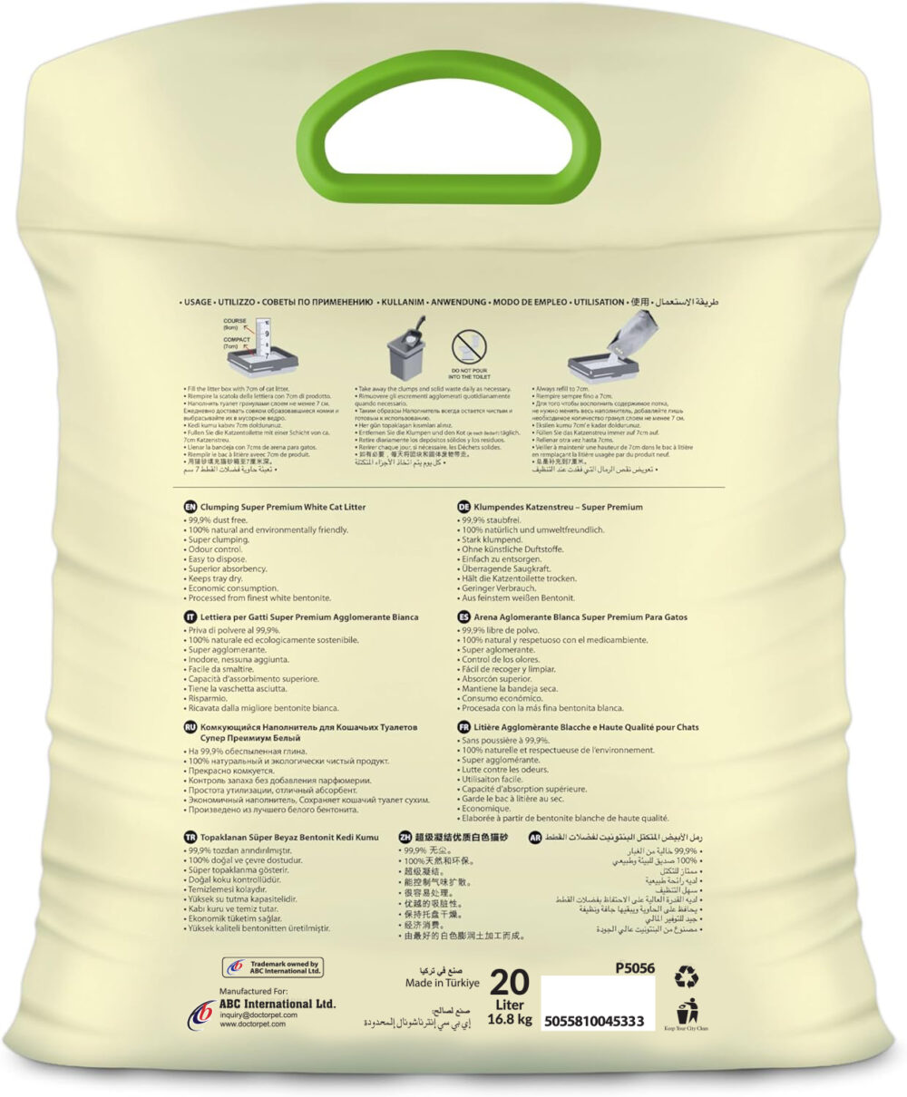Doctor Pet Cat Litter – Unscented - 20L - Image 6