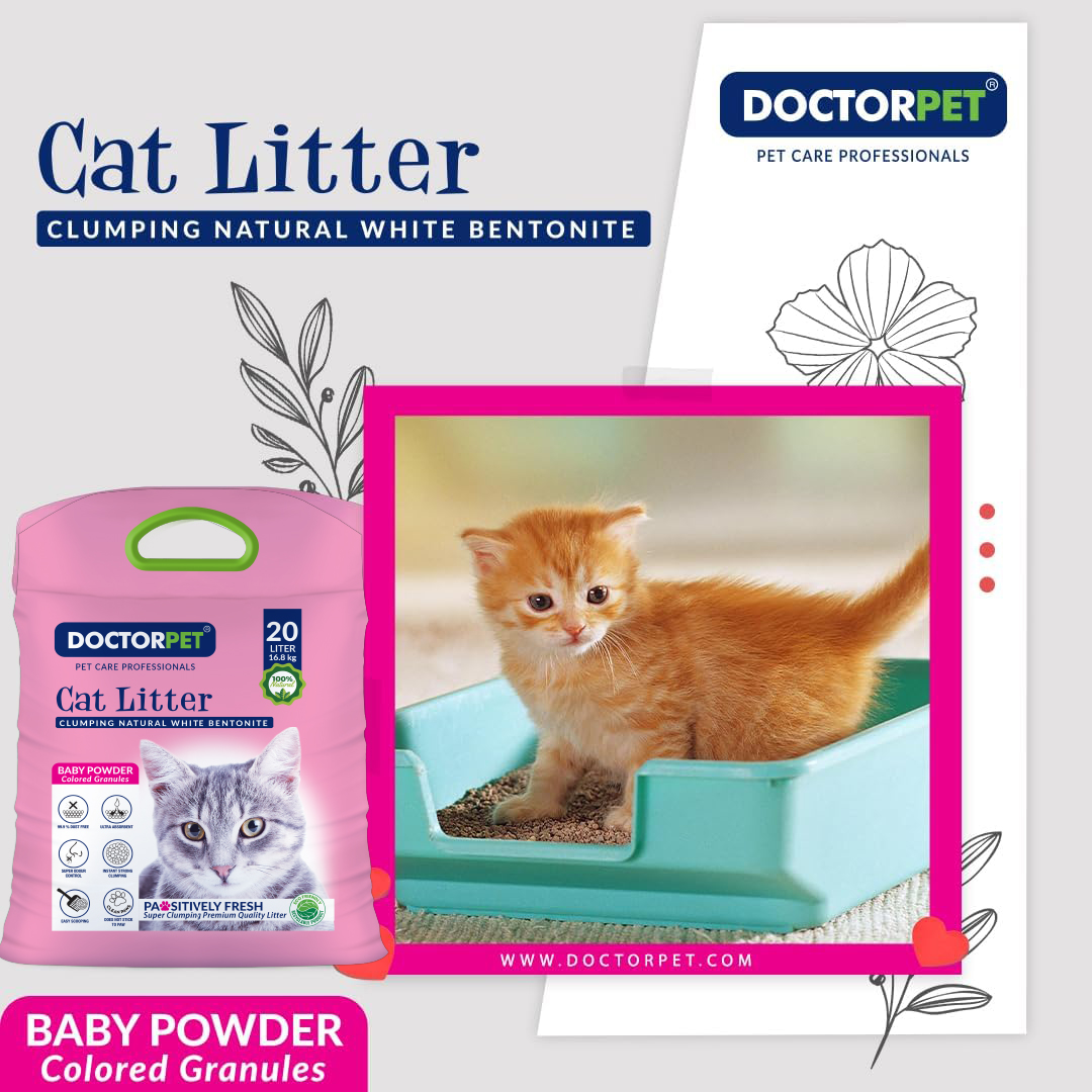 Doctor Pet Cat Litter - Baby Powder - 20L - Image 3