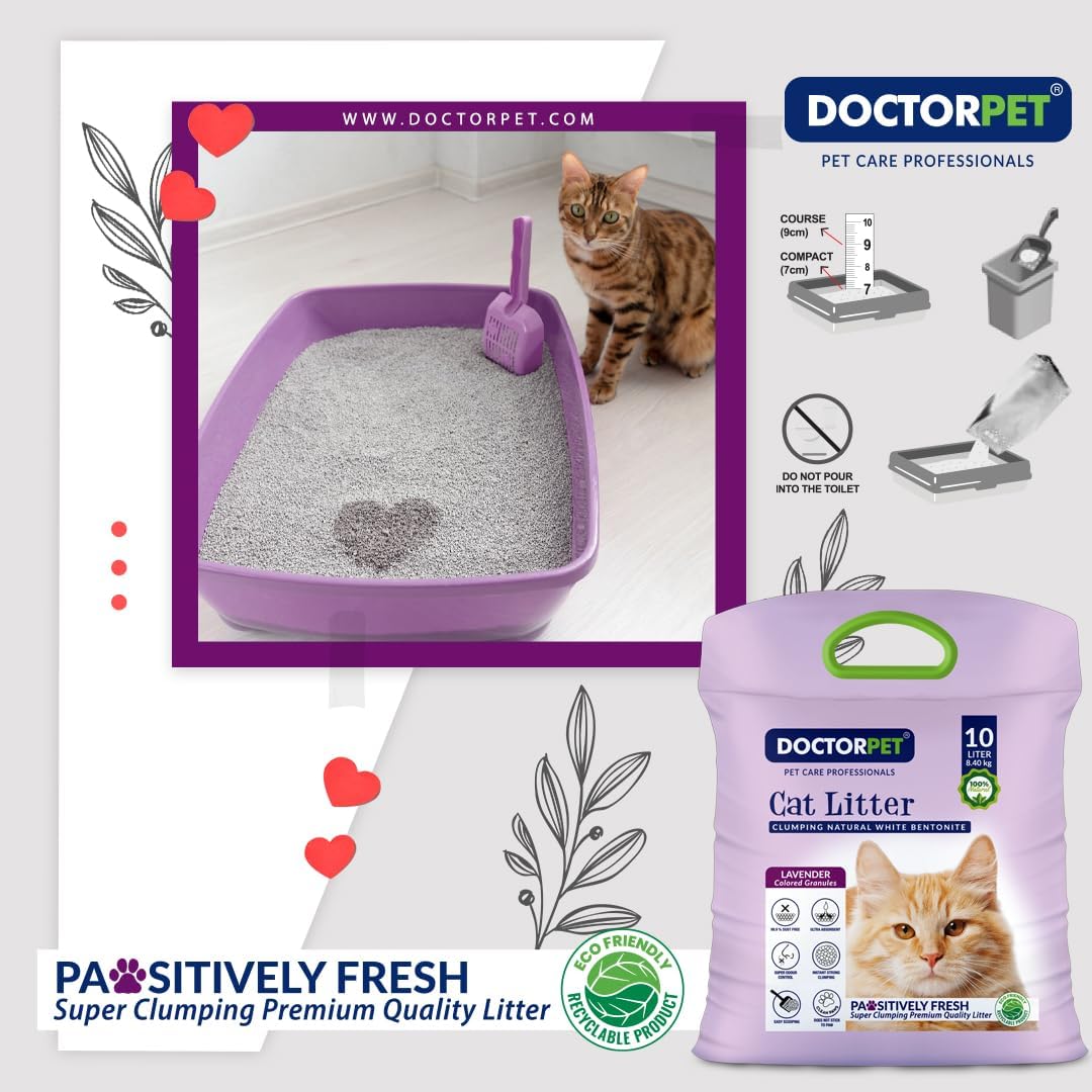 Doctor Pet Cat Litter - Lavender - 10L - Image 3