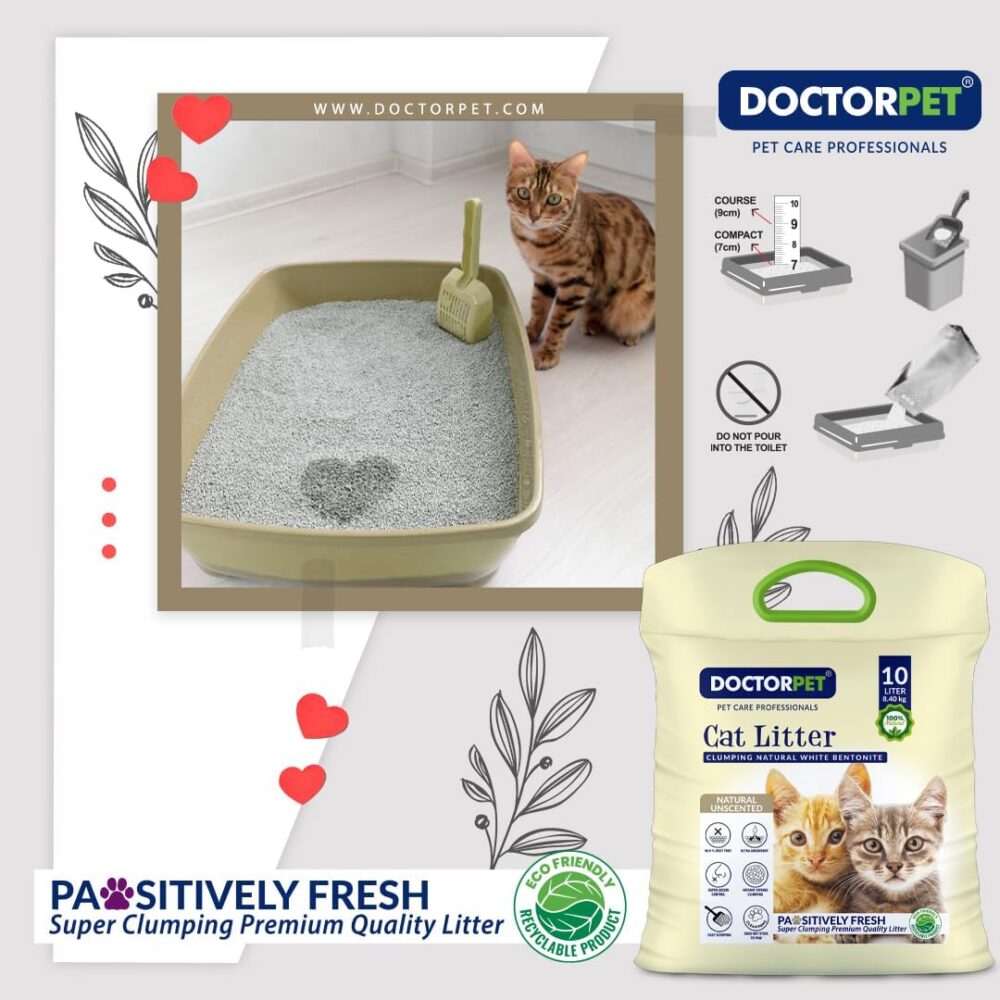 Doctor Pet Cat Litter - Unscented - 10L - Image 4