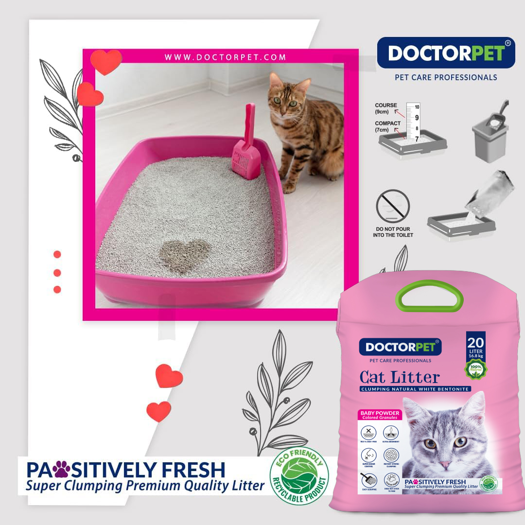 Doctor Pet Cat Litter - Baby Powder - 20L - Image 4