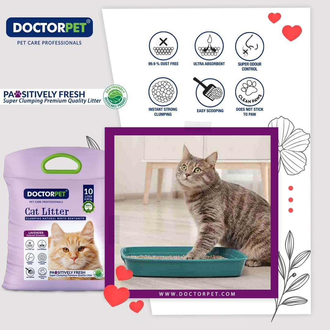 Doctor Pet Cat Litter - Lavender - 10L - Image 2