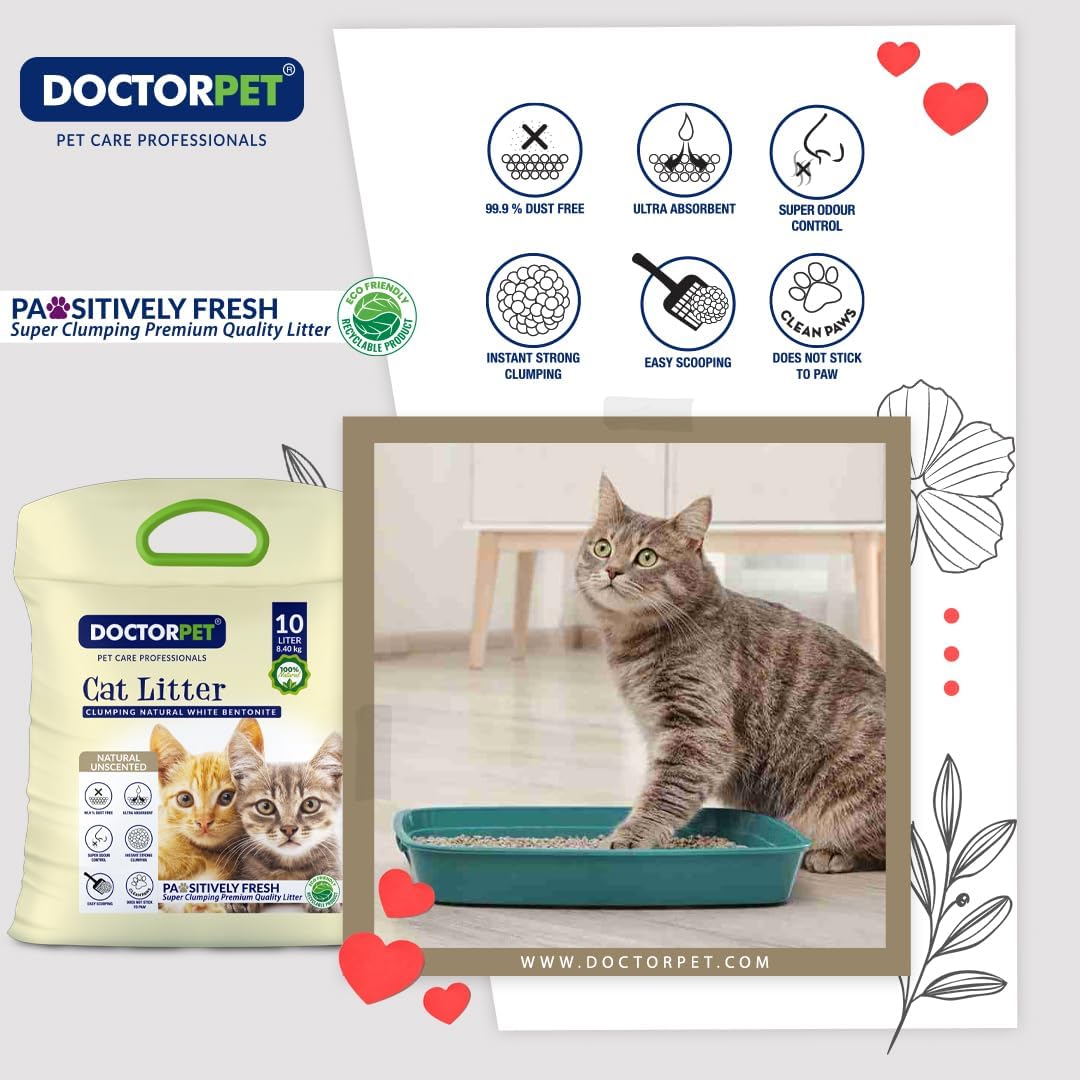 Doctor Pet Cat Litter - Unscented - 10L - Image 5
