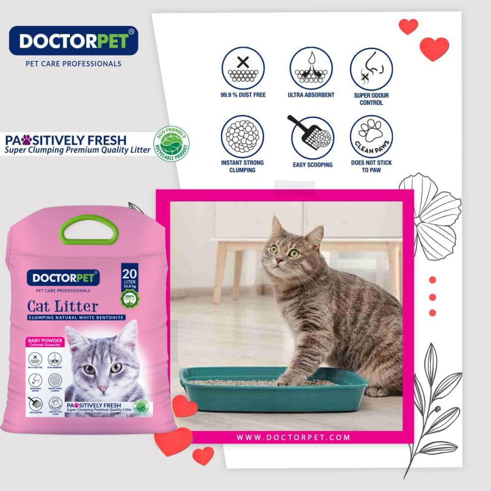 Doctor Pet Cat Litter - Baby Powder - 20L - Image 5