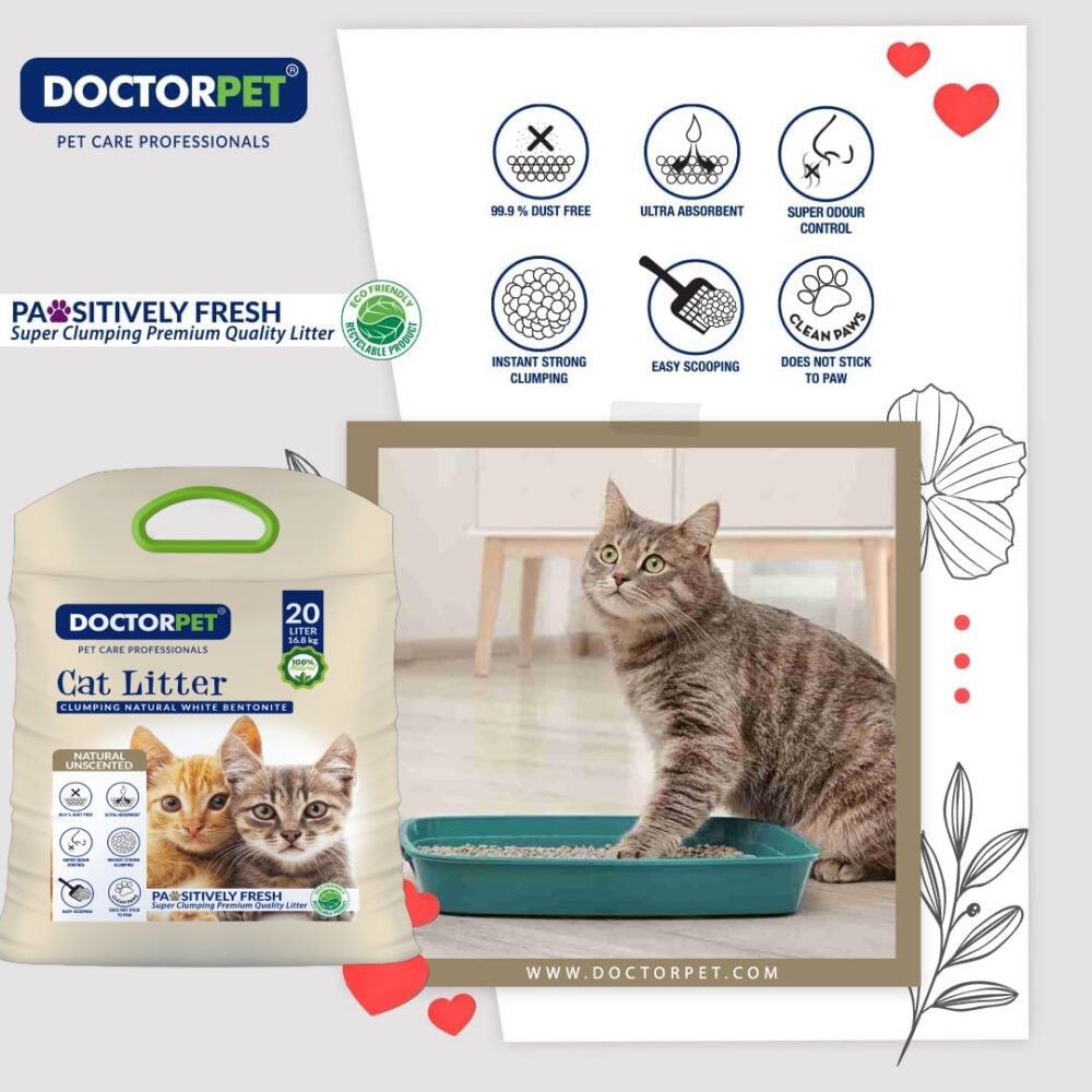 Doctor Pet Cat Litter – Unscented - 20L - Image 3