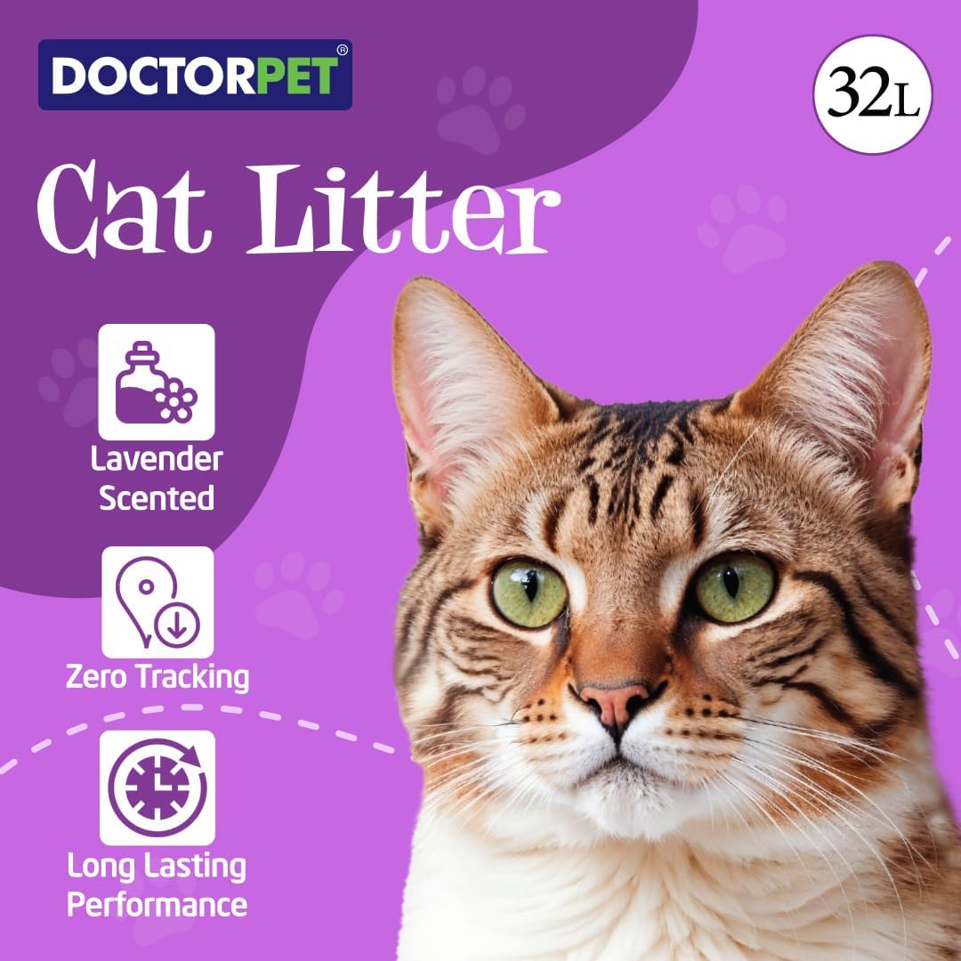 Doctor Pet Silica Gel Cat Litter - Lavender - 32L - Image 4