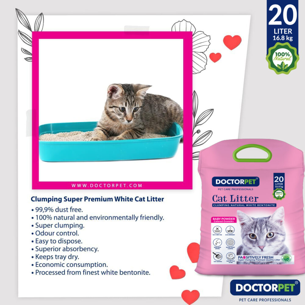 Doctor Pet Cat Litter - Baby Powder - 20L - Image 6