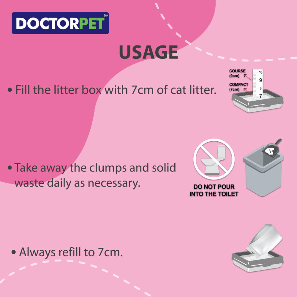 Doctor Pet Cat Litter - Baby Powder - 25L - Image 5