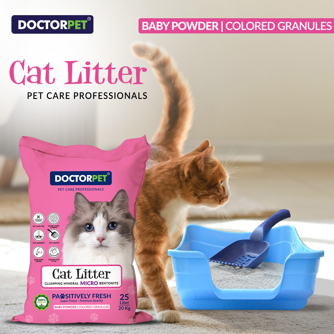 Doctor Pet Cat Litter - Baby Powder - 25L - Image 6