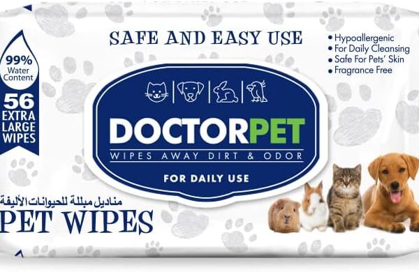 Dr Pet Doctor Pet Wipes for Cats and Dogs 56 Sheets, X-Large