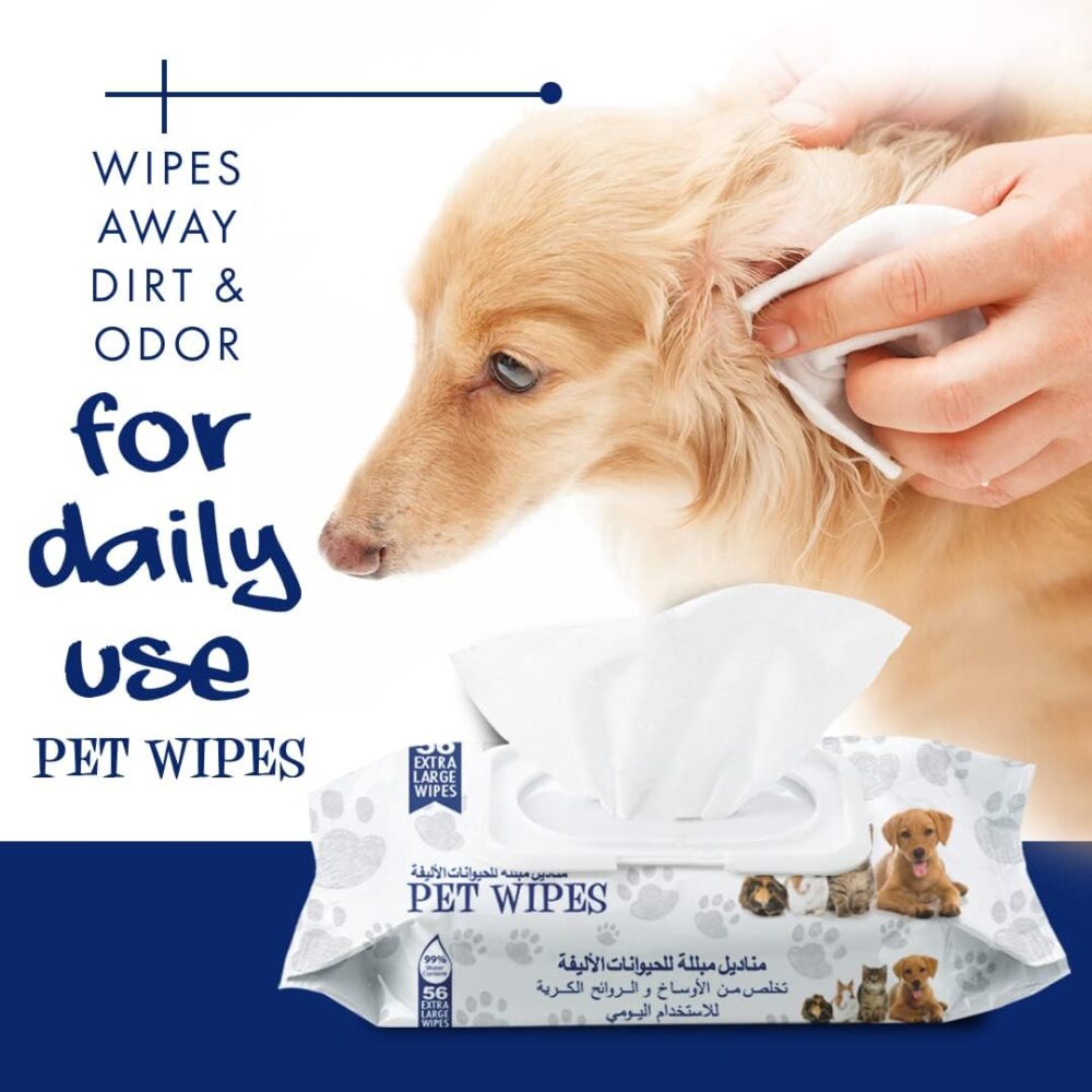 Dr Pet Doctor Pet Wipes for Cats and Dogs 56 Sheets, X-Large - Image 5