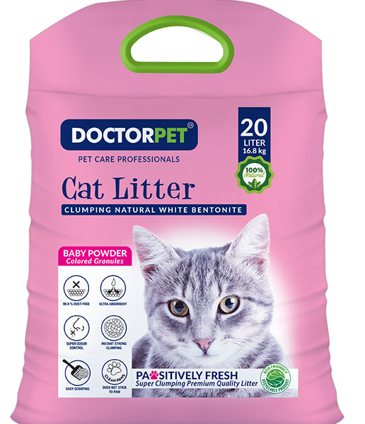 Doctor Pet Cat Litter Baby Powder 20L – 100%