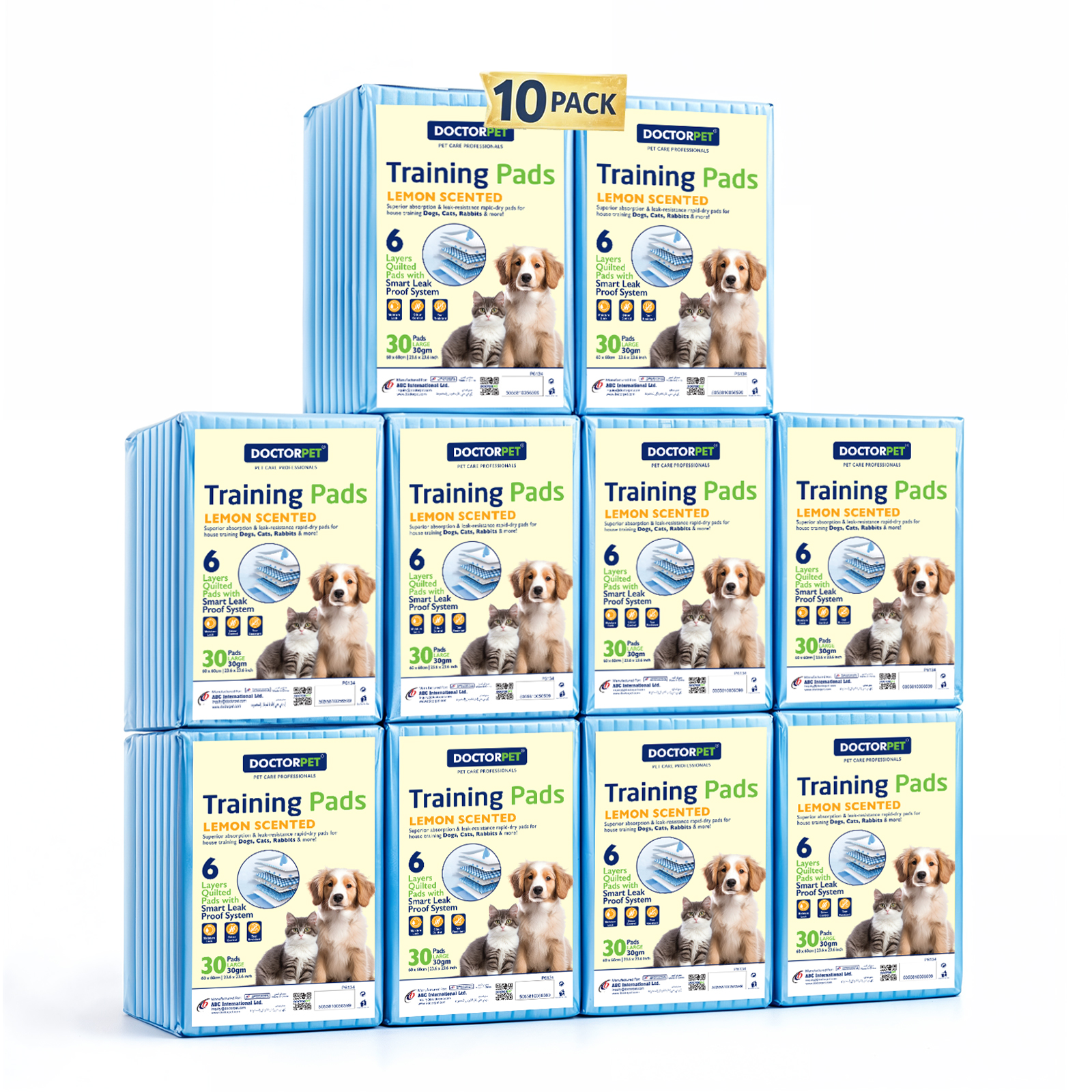 Doctor Pet Training Pads 60x60cm 10 Packs 300 Pieces