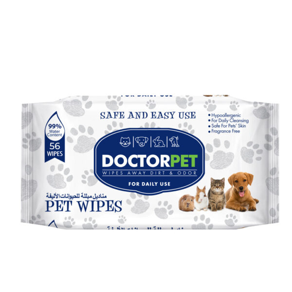 Doctor Pet Wipes 56's (Pack of 6) –