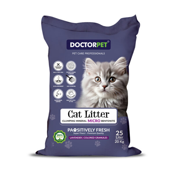 Doctor Pet Lavender Scented Clumping Cat Litter 25L –