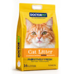 Doctor Pet Lemon Scented Clumping Mineral Mini Bentonite Cat Litter 16L -