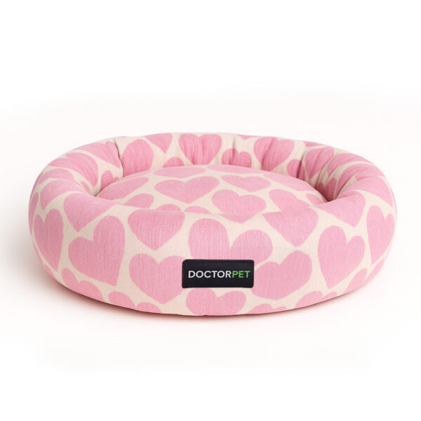 DOCTOR PET HEART DOG PINK BED